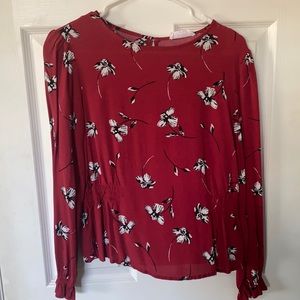 Elodie Red Floral Blouse - Medium